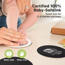 2-Pack Round Inkless Baby Hand and Footprint Kit - Mess Free Ink Pad for Newborn Keepsake, Dog Nose & Paw Print Kit, Clean Touch Ink Pad for Baby Hand & Footprints, Ideal New Mom Gifts (Silver) by TinyTreasures Baby Boutique