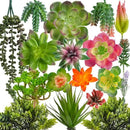 18 Pack Artificial Succulents Realistic Textured Fake Succulents Unpotted Artificial Cactus Plant Suitable for Garden Home Office Greening and Decoration by GreenHaven Gardens