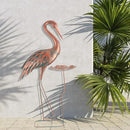42'' Crane Garden Statue, Heron Outdoor Statue & Sculpture with Lotus Leaf, Metal Heron Yard Art Decor for Garden, Yard, Lawn, Pond (Brown & Blue) by GreenHaven Gardens