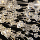 Modern Crystal Chandelier, Sputnik Dandelion High Ceiling Hanging Lamp, Large Beaded Gold Pendant Light for Living Room Dining Room Kitchen Island Bedroom (Gold 16Lights) by CozyNest Decor