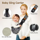 Baby Sling Carrier,Toddler Carrier, 2025 New Baby Sling,Portable and Lightweight Sling,Non-Slip Hip Seat Carrying 10-30lbs(Black) by TinyTreasures Baby Boutique