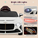 Costzon Ride on Car, 12V Licensed Bentley Bacalar Battery Powered Kids' Electric Vehicles w/Remote Control, Scissor Doors, Wireless Connection, Lights/Sound Effects, Kids Car Toys for Toddlers(White) by TinyTreasures Baby Boutique