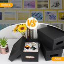 6PCS Photo Storage Box for 4"x6" Photos,10.2“ x 6.5“ x 4.7“ Picture Box Store and Protect Pictures,Documents Black by TinyTreasures Baby Boutique