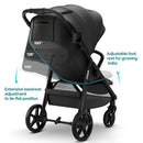 Mompush Nova Baby Stroller for Toddler, Infant & Newborn | Spacious Seat & Lie-Flat Mode | Compact One-Hand Fold, UPF 50+ Canopy & All-Wheel Suspension | Includes Rain Cover & Cup Holder by TinyTreasures Baby Boutique