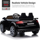 Licensed Audi Electric Kids Car, 12V Kids Ride-on Toy Car for Toddlers w/Remote - Black by TinyTreasures Baby Boutique