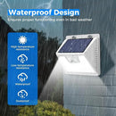 Peasur Solar Powered Lights Outdoor Motion Sensor, 2 Pack 140 LED Fence Light Waterproof, White Frame Security Wall Lighting for Outside Deck Yard Patio House Step by GreenHaven Gardens