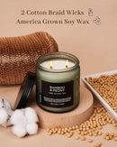 M&SENSE Bamboo Peony Scented Candle, 11.6oz Aromatherapy Jar Candle, 70 Hour Burn Time, Natural Soy Wax Blend, Stress Relief, Home Fragrance by CozyNest Decor
