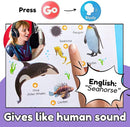 ZeenKind English Learning Talking Book for Kids 2 3 4 5 6 Years Old, 300+ Words Interactive Audio Sound Books for Toddlers, Early Learning Educational Electronic Musical Toy by TinyTreasures Baby Boutique