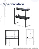 Nxconsu 2Pack Cabinet Shelves Stackable Organizer Rack Riser for Kitchen Cabinet Pantry Cupboard Counter Countertop Home Organization Storage Space Saver Heavy Duty Metal Nonslip Black Tall by CozyNest Decor