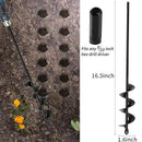 TCBWFY 4 Pack Garden Auger Spiral Drill Bits - 1.6"x9", 1.6"x16.5", 3"x16.5", 3"x12" - Heavy Duty Steel - Corrosion Resistant - Perfect for Post Holes, Earth & Lawn Augering,Planting Bulbs&Trees by GreenHaven Gardens