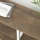 LVB Farmhouse Entryway Table, Industrial Wood Sofa Table with Storage Shelf, Modern Console Tables Behind Couch for Living Room, Wooden Hallway Foyer Table for Front Entry, White Rustic Oak, 55 Inch by CozyNest Decor