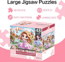 Jumbo Floor Puzzle for Kids,48 Piece Princess Large Jigsaw Puzzles,Puzzle for Toddler Ages 3-5,Preschool Educational Intellectual Development Toy Gift for Boys & Girls Ages 4-8 by TinyTreasures Baby Boutique