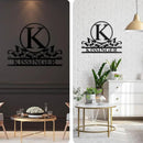 Personalized Metal Signs | Metal Name Sign | Split Letter Monogram | Home Decor Sign | Metal Wall Art | Last Name Sign | Outdoor Decor Sign | Personalized Wedding Gift | Housewarming Gift by CozyNest Decor
