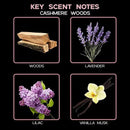 LOVSPA Reed Diffuser Set, Cashmere Woods Scented Oil Diffuser with Sticks, Home Fragrance Accessories for Bathroom Shelf Decor, Aroma Diffusers for Home or Office Fall Decor, USA Made by CozyNest Decor