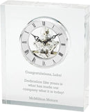 THINGS REMEMBERED Engraved Crystal Skeleton Desk Clock (Free Customization) by CozyNest Decor