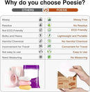 Poesie Citrus Travel Laundry Detergent Sheets 40 Sheet Plastic Free No Waste Laundry Soap Sheet for Travel Dorm Home by CozyNest Decor