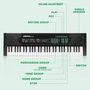 M SANMERSEN Kids Music Keyboard, 61-Key Portable Electronic Piano Toy with Microphone, Teaching Tool for Beginners, Ages 3-12, Black by TinyTreasures Baby Boutique