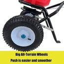 50lb Broadcast Spreader, Capacity Lawn Spreader & Fertilizer Spreader, Rustproof Poly Hopper, Adjustable Drop Rate, All-Terrain Pneumatic Tires, Epoxy-Coated Frame for Lawn Care, Red by GreenHaven Gardens