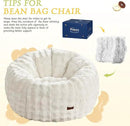 Hobestluk Bean Bag Chair Oversized Bean Bag Chair for Adults Donut-Shaped Large Bean Bag with Spacious Design for Living Room Bedroom or Reading Nook (Bubble White) by CozyNest Decor
