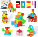 40pcs Magnetic Blocks for Toddler Toys, Magnetic Cubes Building Blocks Classroom Must Haves, STEM Preschool Sensory Magnet Toys for 3 4 5 6 Year Old Boys and Girls by TinyTreasures Baby Boutique