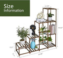 XXXFLOWER Plant Stand Indoor Outdoor Wood Plant Shelf for Multiple Plants ，Large Plant Rack for Window Garden Balcony Patio Porch Living Room (Brown-8 Potted) by GreenHaven Gardens