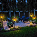 8 Pack Solar Tiki Torches, Flickering Flame Garden Decor, Waterproof LED Torches for Outside Patio Yard (Yellow) by GreenHaven Gardens