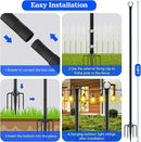 6 Pack String Light Poles,10 Ft Metal Poles with Fork for Outdoor String Lights,Outdoor Light Poles with Fork,Poles/Post/Stand for Outside,Patio,Deck,Backyard,Garden Wedding,Party by GreenHaven Gardens