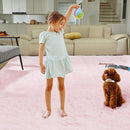 Ultra Soft Rug for Living Room, 4X6 Fluffy Shag Area Rug for Bedroom, Modern Shaggy Carpets Fuzzy Rug for Teens Dorm Nursery Home Decor Aesthetic, Upgrade Anti-Skid Durable, Pink by TinyTreasures Baby Boutique