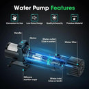 VIVOSUN 3000 GPH Submersible Water Pump with Barrier Bag, 150W Pond Pump with 18FT. Lift Height, Ultra Quiet Aquarium Pump for Pond, Waterfall, Fish Tank, Statuary, Hydroponic by GreenHaven Gardens