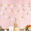Cheerland Bunny Garland Party Decorations Cute Rabbit Carrot Banner Hanging Streamer for Girls Kids Birthday Baby Shower Classroom Home Office Decor Easter Garden Animal Tea Parties Supplies 2pcs by CozyNest Decor