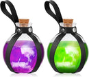 Patelai 2 Pcs Halloween Glass Potion Bottles with Belt Cork Renaissance Witch Costume Accessories Witch Props Potion Bottle for Halloween Party Decor Cosplay DIY Crafts Gift (Black) by CozyNest Decor