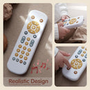 Nueplay Baby TV Remote Control Toy with Light and Sound, Toddler Realistic Controller with 3 Languages, Early Educational Learning Musical Toys, Preschool Infant Boys Girls 6, 12, 18 Months, White by TinyTreasures Baby Boutique