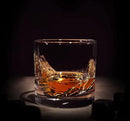 Grand Canyon Heavy Crystal Whiskey Glasses Gift Set of 2, Thick Freezable Bourbon Glass 1lb Each, Premium Whiskey Gifts for Men, Frozen Crystal Chills Cocktails, 10 oz by CozyNest Decor