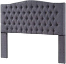 24KF Upholstered Tufted Button Linen Fabric Headboard,Comfortable Fashional Headboard Queen/Full Size,Dark Gray by CozyNest Decor