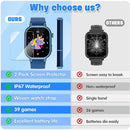 Kids Waterproof Smart Watch Boys Gift Age 3-12 with 39 Game HD Touch Screen Music Player Video Camera Pedometer Alarm Clock Birthday Gift for 6 7 8 9 Year Olds Blue by TinyTreasures Baby Boutique