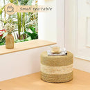 Handwoven Seagrass Ottoman Pouf, Round Outdoor Footstool with Sturdy Frame, No Assembly Needed, Boho Accent Stool for Indoor & Outdoor Use – Patio, Balcony, Living Room (Seagrass White) by CozyNest Decor