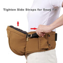 SUNVENO Baby Hip Carrier with Hip Seat, CPC-Certified, Ergonomic Infant Carrier for Newborns & Toddlers up to 45 lbs, Adjustable Waistband, Multiple Pockets, All-Season, Brown by TinyTreasures Baby Boutique