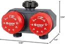 Eden 25124 2-Zone Mechanical Watering Timer, Red, Grey by GreenHaven Gardens