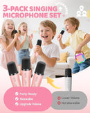 IROO Mini Karaoke Machine for Kids, 2025 TOP Toys Birthday Gifts Ideas for Girls Ages 4, 5, 6, 7, 8, 9, 10, 12+ Years Old, Portable MP3 Player with 3 Wireless Mics for Party by TinyTreasures Baby Boutique