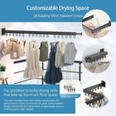 Clothes Drying Rack Wall Mounted,Space Saving Wall Drying Rack,Retractable Collapsible Tri-Fold,for Bathroom,Balcony,Outdoor lndoor with Laundry,Black by TinyTreasures Baby Boutique
