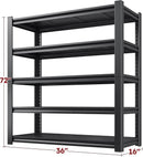 REIBII Garage Shelving 3000 LBS Storage Shelves Adjustable Heavy Duty Shelving Units and Storage Rack for Garage, Basement,2 Pack by GreenHaven Gardens