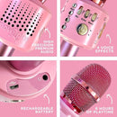 Move2Play, Kids Karaoke Microphone | Includes Bluetooth & Pre-Loaded Songs | Birthday Girls Present for All Ages, 2, 3, 4, 5+ Year Old Girls, Boys & Toddlers (All Pink) by TinyTreasures Baby Boutique