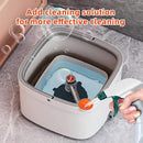 KZKR Spin Mop and Bucket Set with Self Separation Dirty and Clean Water System, Self Wringing 360° Rotating Square Mop Head for Home Floors Cleaning (1.0 Mop and Bucket Set (8 Pads)) by CozyNest Decor