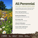 Eden Brothers All Perennial Wildflower Mixed Seeds for Planting, 1 lb, 480,000+ Seeds with Lupine, Shasta Daisy | Attracts Pollinators, Plant in Spring or Fall, Zones 3, 4, 5, 6, 7, 8, 9, 10 by GreenHaven Gardens