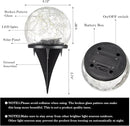 Honoson 4.7 Inch Solar Globe Lights Outdoor Waterproof, Solar Balls for Garden Cracked Glass Ball, Ground Landscape Garden Decor for Patio and Yard Lawn Backyard (4 Pieces) by GreenHaven Gardens