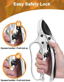 Ratchet Anvil Pruning Shears for Gardening Heavy Duty, Labor-Saving Design Garden Clippers for Arthritis Weak Hands, 3/4" Cut Capacity Branch Cutter for Tree Trimming, Flower, Rose, Plant by GreenHaven Gardens