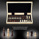 Amerous Chess Set, 12"x12" Folding Wooden Standard Travel International Chess Board Game Set with Magnetic Crafted Pieces For 2 Players by TinyTreasures Baby Boutique