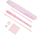 Recorder Instrument for Beginner Adults,8-Hole Soprano Descant Recorder Music Flute with with Cleaning Rod & Leather Case For Home Entertainment(2-Flash Woven Pink) by TinyTreasures Baby Boutique