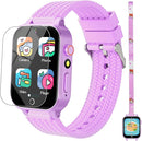 Smart Watch for Kids Girl Gift Ages 3-12, 2 Screen Protector, 26 Puzzle Games, HD Camera Video Music Player Touchscreen Pedometer, Educationtal Toy Brithday Gifts for Girl Ages 4 5 6 7 8 9 10(Purple) by TinyTreasures Baby Boutique