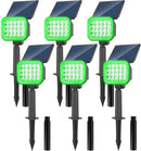 Green Solar Spot Lights Outdoor, St. Patrick's Day Decor Spotlight Waterproof IP65, Adjustable Panel Solar Landscape Spotlights for Tree Yard Halloween Christmas Decor 6 Pack by GreenHaven Gardens